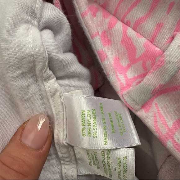 Lilly Pulitzer Jayne knit pelican pink Sea cup shorts size 0 fit larger - Picture 11 of 12